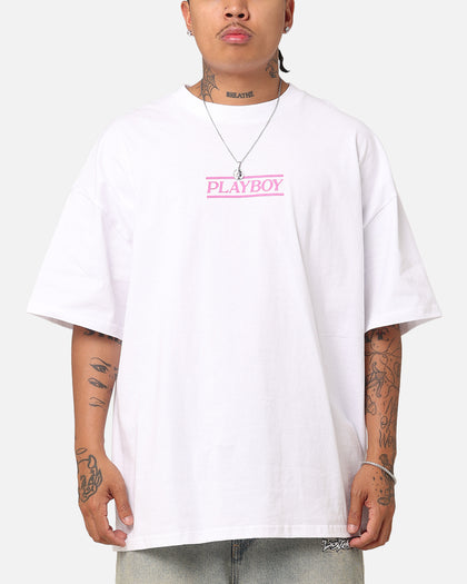 Playboy The Kiss T-Shirt White/Pink