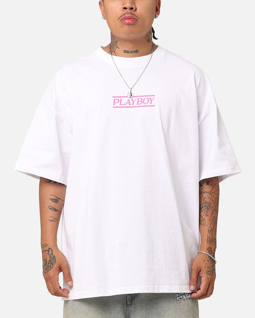 Playboy The Kiss T-Shirt White/Pink