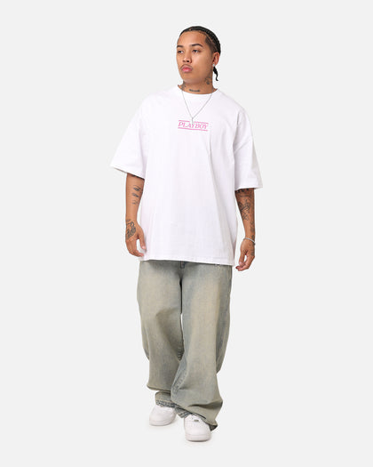 Playboy The Kiss T-Shirt White/Pink