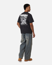 Mitchell & Ness Las Vegas Raiders Flames T-Shirt Faded Black