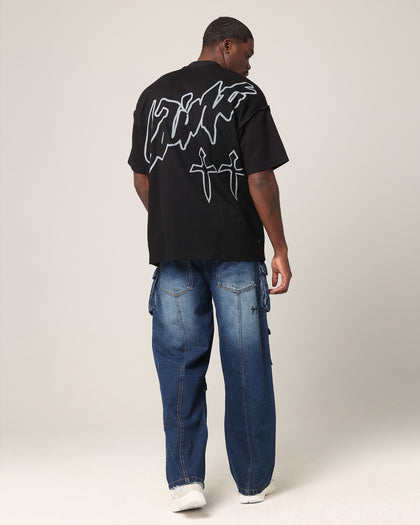 Saint Morta Shadow Waffle T-Shirt Black