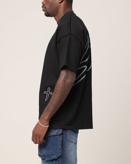 Saint Morta Shadow Waffle T-Shirt Black
