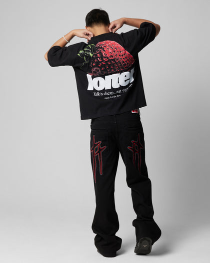Loiter Strawberry T-Shirt Black