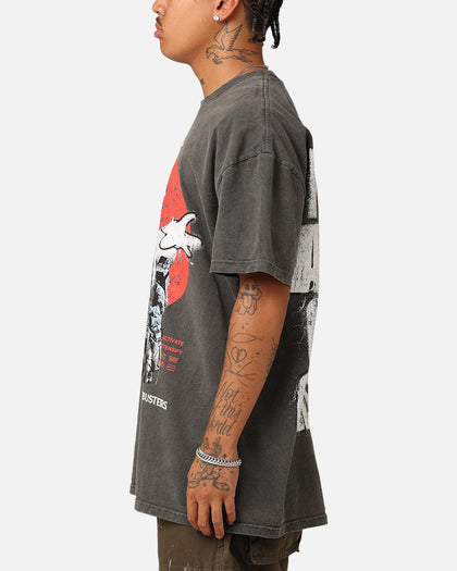 73Studio X Ghostbusters Heavyweight T-Shirt Black Wash