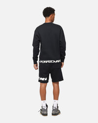 Jordan Jumpman MVP Graphic Fleece Crewneck Sweatshirt Black/Sail
