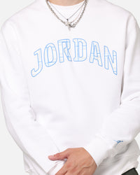 Jordan Essentials Holiday Fleece Crewneck White