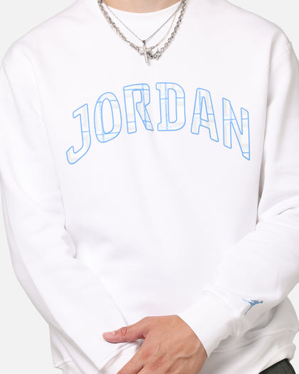 Jordan Essentials Holiday Fleece Crewneck White