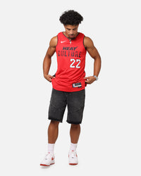 Nike Jimmy Butler Miami Heat #22 City Edition 2024/25 Nike Dri-Fit NBA Swingman Jersey University Red