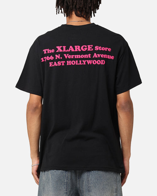 X-Large Slanted Store T-Shirt Solid Black