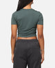 Nike Women's Sportswear Essential Slim Cropped T-Shirt Vintage Green/White