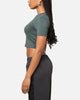 Nike Women's Sportswear Essential Slim Cropped T-Shirt Vintage Green/White