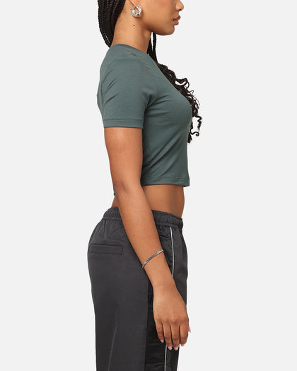 Nike Women's Sportswear Essential Slim Cropped T-Shirt Vintage Green/White