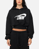 Nike Women's Sportswear Oversized Cropped Fleece Pullover Hoodie Black/Sail