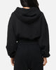 Nike Women's Sportswear Oversized Cropped Fleece Pullover Hoodie Black/Sail