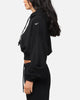 Nike Women's Sportswear Oversized Cropped Fleece Pullover Hoodie Black/Sail