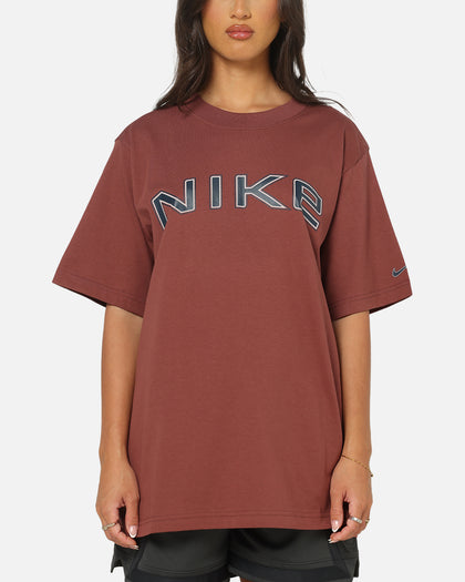 Nike Women's Sportswear Phoenix T-Shirt Red Sepia