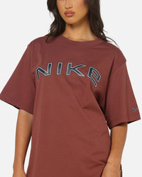 Nike Women's Sportswear Phoenix T-Shirt Red Sepia