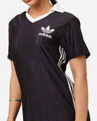 Adidas Women's 3-Stripes Pinstripe Dress Aurora Black