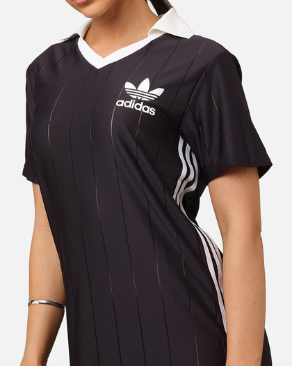 Adidas Women's 3-Stripes Pinstripe Dress Aurora Black