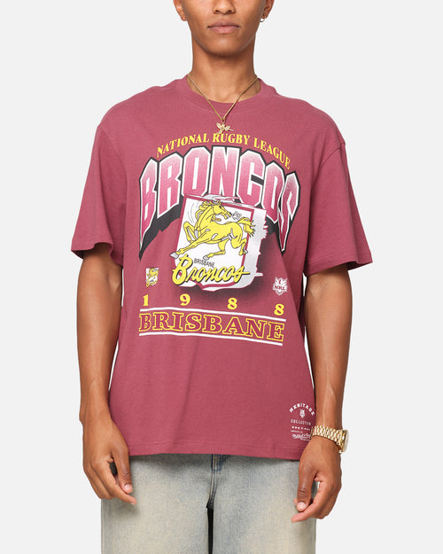 Mitchell & Ness Brisbane Broncos 1988 Crest T-Shirt Maroon