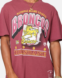 Mitchell & Ness Brisbane Broncos 1988 Crest T-Shirt Maroon