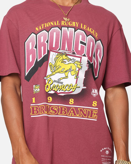 Mitchell & Ness Brisbane Broncos 1988 Crest T-Shirt Maroon