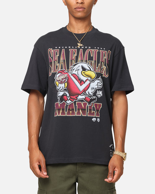Mitchell & Ness Manly Warringah Sea Eagles Mascot Character T-Shirt Faded Black