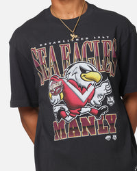 Mitchell & Ness Manly Warringah Sea Eagles Mascot Character T-Shirt Faded Black