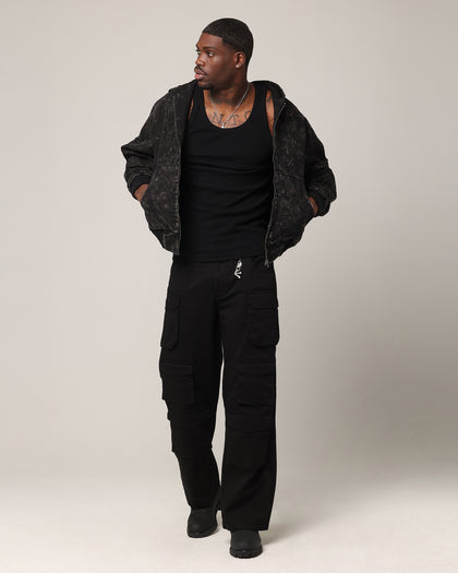 Saint Morta Onyx Workwear Jacket Black Wash