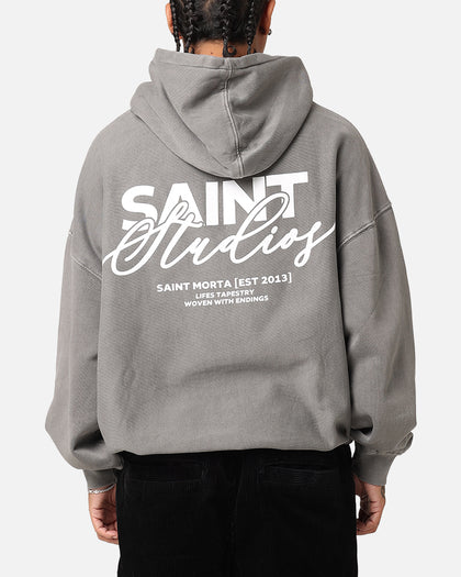Saint Morta Saint Studios Hoodie Washed Charcoal