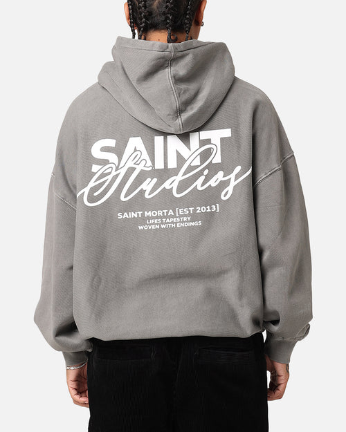 Saint Morta Saint Studios Hoodie Washed Charcoal