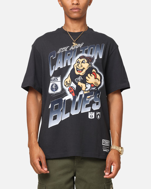 Mitchell & Ness Carlton Blues Mascot Character T-Shirt Faded Black