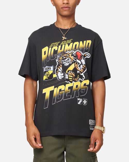 Mitchell & Ness Richmond Tigers Mascot Character T-Shirt Faded Black