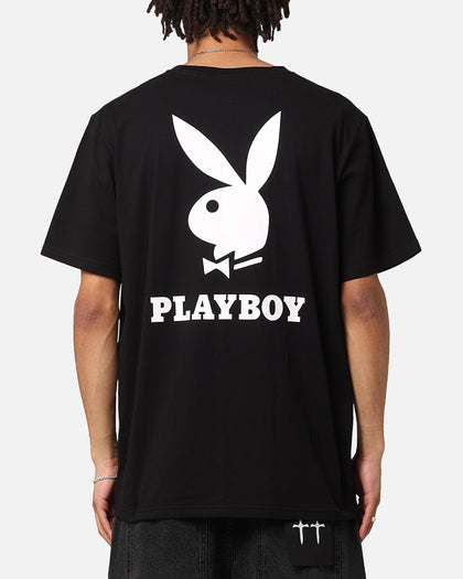 Playboy Bunny Lockup T-Shirt Black