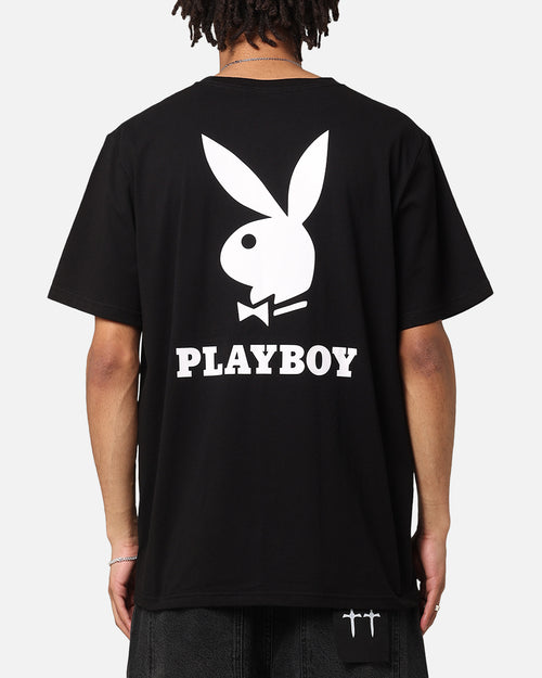 Playboy Bunny Lockup T-Shirt Black