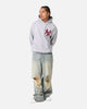 Majestic Athletic New York Yankees Wordmark Arch Hoodie Grey