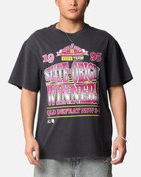 Queensland Ruby League State Of Origin 1995 Winners T-Shirt Faded Black