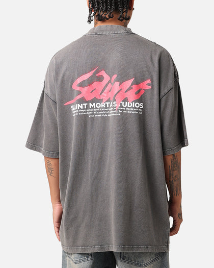 Saint Morta Artistry T-Shirt Washed Charcoal