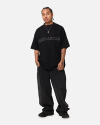 The Anti Order Brail Mock Neck T-Shirt Off  Black/Black