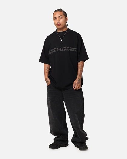 The Anti Order Brail Mock Neck T-Shirt Off  Black/Black