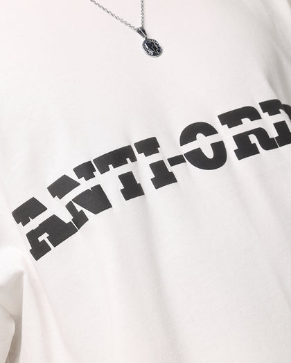 The Anti Order A-Track Mock Neck T-Shirt Off White/Black
