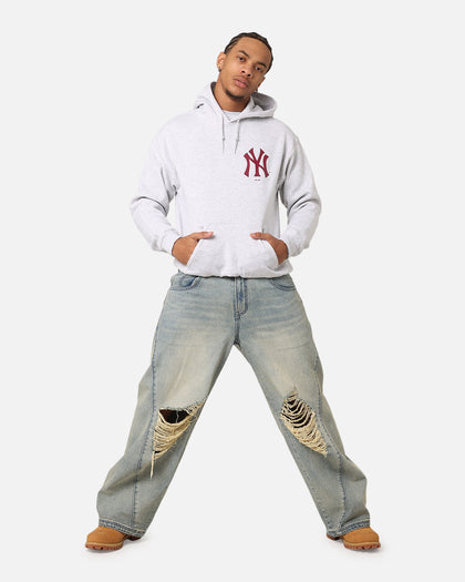 Majestic Athletic New York Yankees Fulter Team Arch Hoodie Grey Marle
