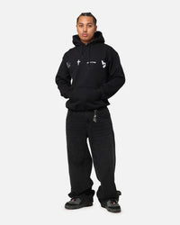 The Anti Order Stacked Hoodie Black/White
