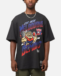 Mitchell & Ness Melbourne Demons Mascot Character T-Shirt Faded Black