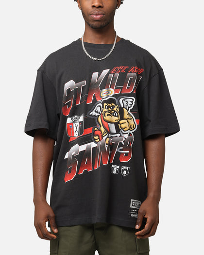 Mitchell & Ness St Kilda Saints Mascot Character T-Shirt Faded Black