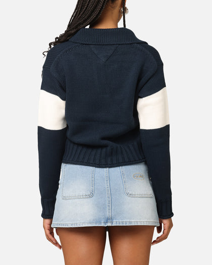 Tommy Jeans Women's TJW Flag Ruby Sweater Dark Night Navy