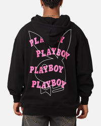 Playboy Wavy Stack Hoodie Black