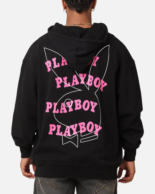 Playboy Wavy Stack Hoodie Black