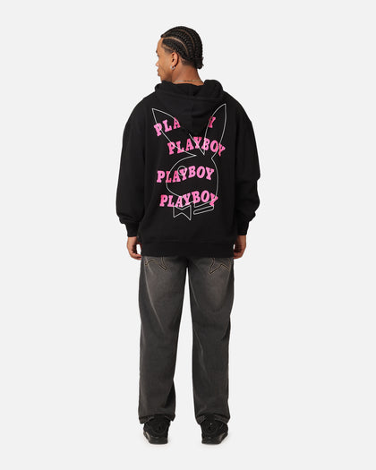 Playboy Wavy Stack Hoodie Black