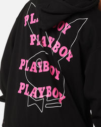 Playboy Wavy Stack Hoodie Black
